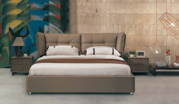 Customizable bedroom furniture presented in the company brochure